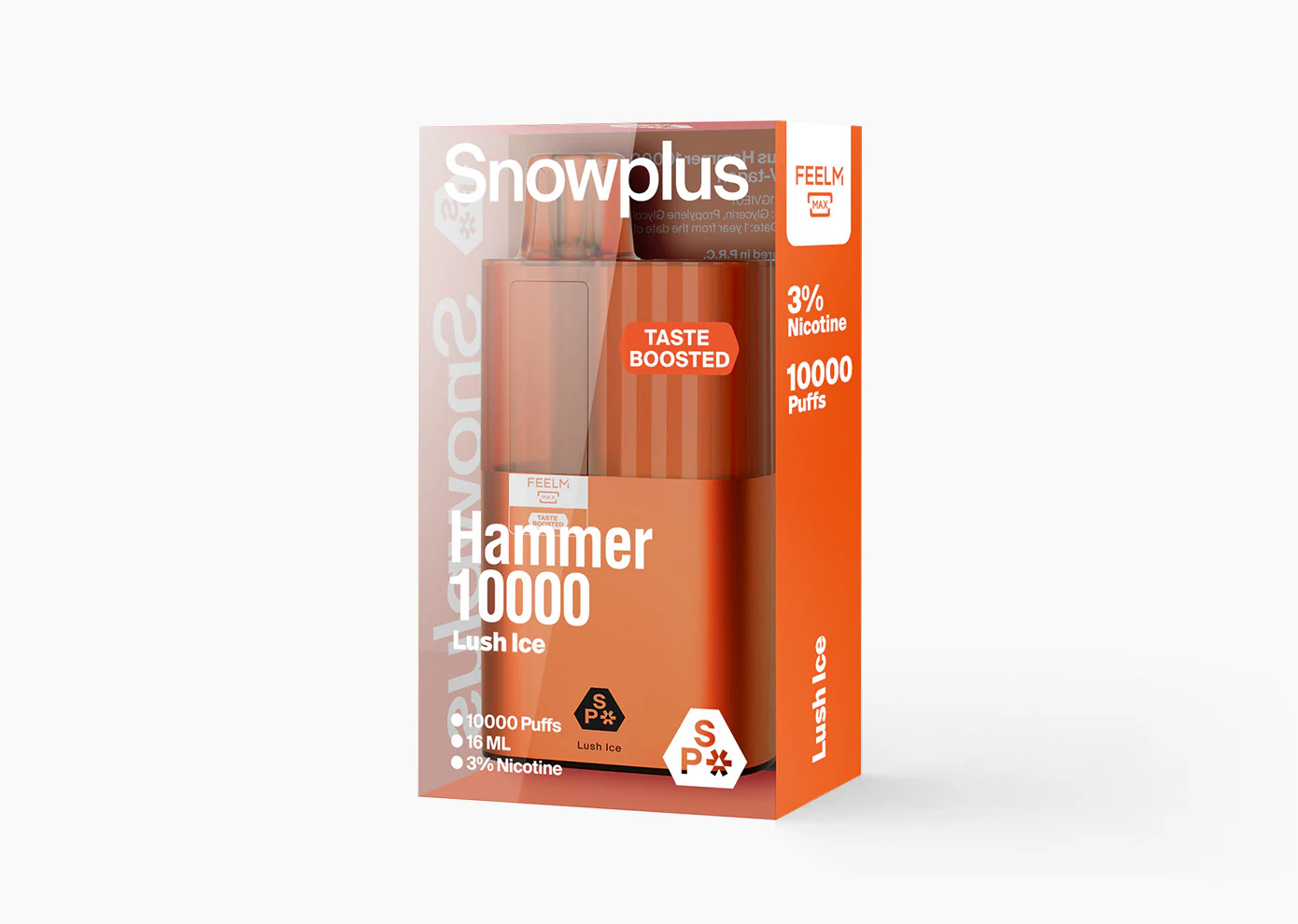 Snowplus Hammer 10000 Puffs Lush Ice Flavor Ceramic Coil Vape - Six Pandas