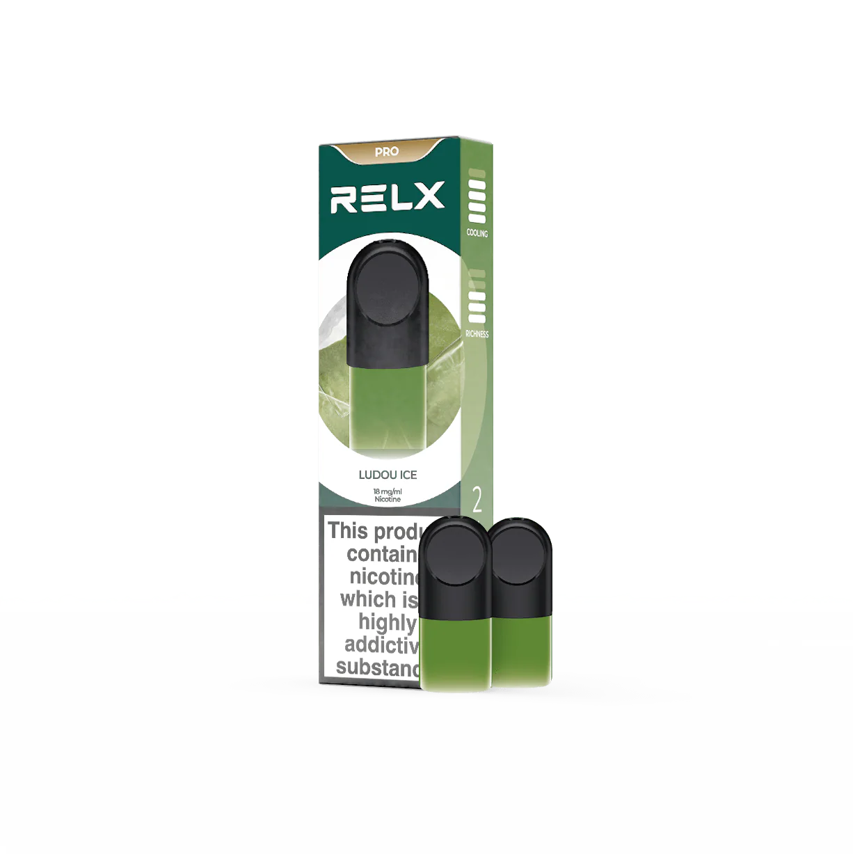 RELX Pod Pro Ludou Ice Dessert Flavors 18mg/ml Nicotine - Six Pandas