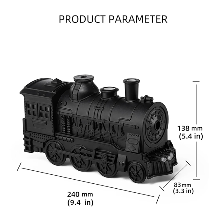 300ml Train Smoke Ring Ultrasonic Air Humidifier & Aroma Diffuser with Remote Control, UK Plug - Six Pandas