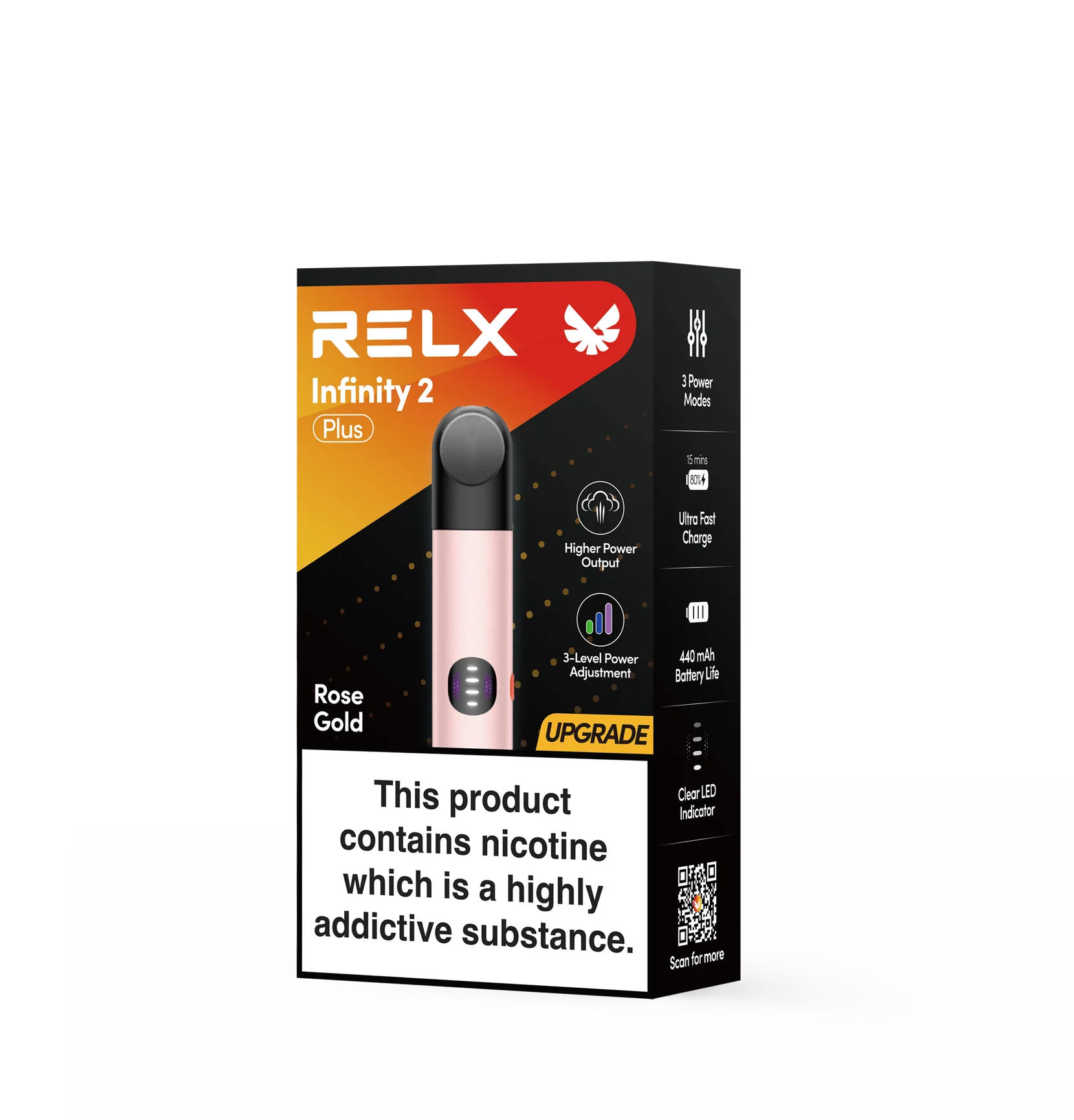 RELX Infinity 2 Plus Device Rose Gold Colors - Six Pandas