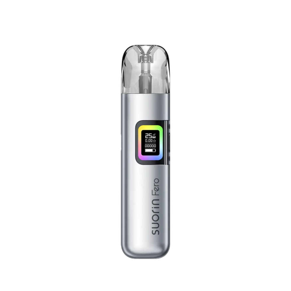 Suorin Fero Pod Kit Vape Curious Silver Color - Six Pandas